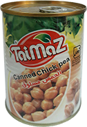 <p>
  Canned Golden Peas 
  <br/>
  Weight: 350 gr
  <br/>
  Ingredients: chick peas,water,salt
  <br/>
  Info: product of IRAN by TOOS TAIMAZ CO
  </p>